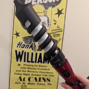 Red and Black Curling Iron Ceramic